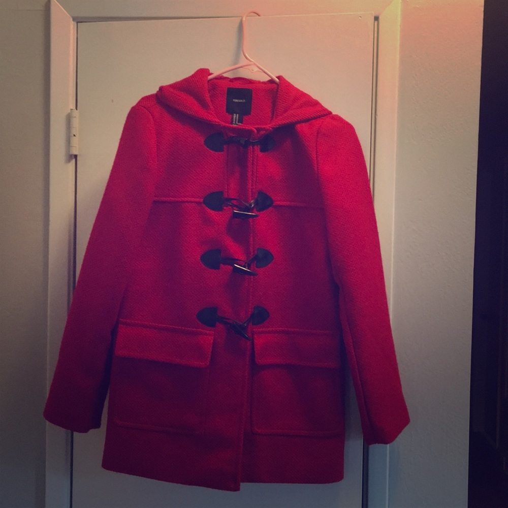 Red Peacoat forever 21
